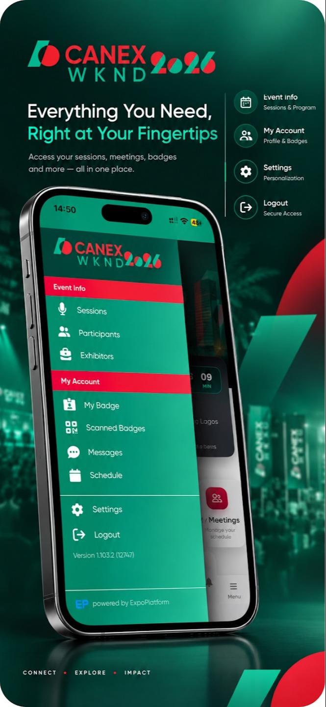 CANEX WKND 2026 mobile app screen 2