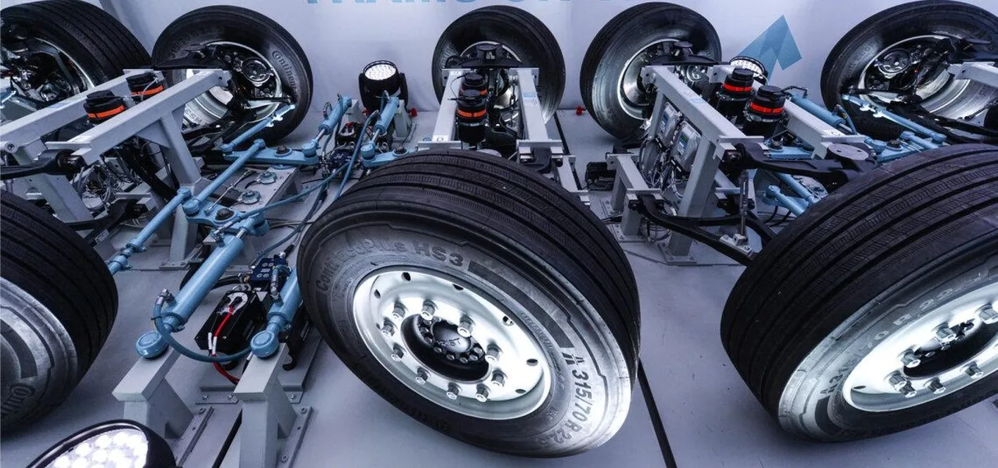 Hemscheidt, part of the Hubner Group, awarded for its compressed air-free suspension system technology. Hemscheidt, part of the Hubner Group, awarded for its compressed air-free suspension system technology.