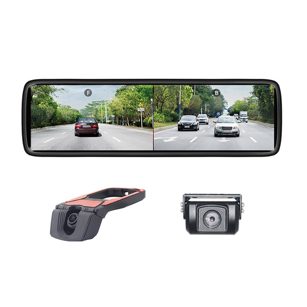 Net Rear View 2 8.88 Inch HD Dual DVR Recording Rearview Mirror Camera System