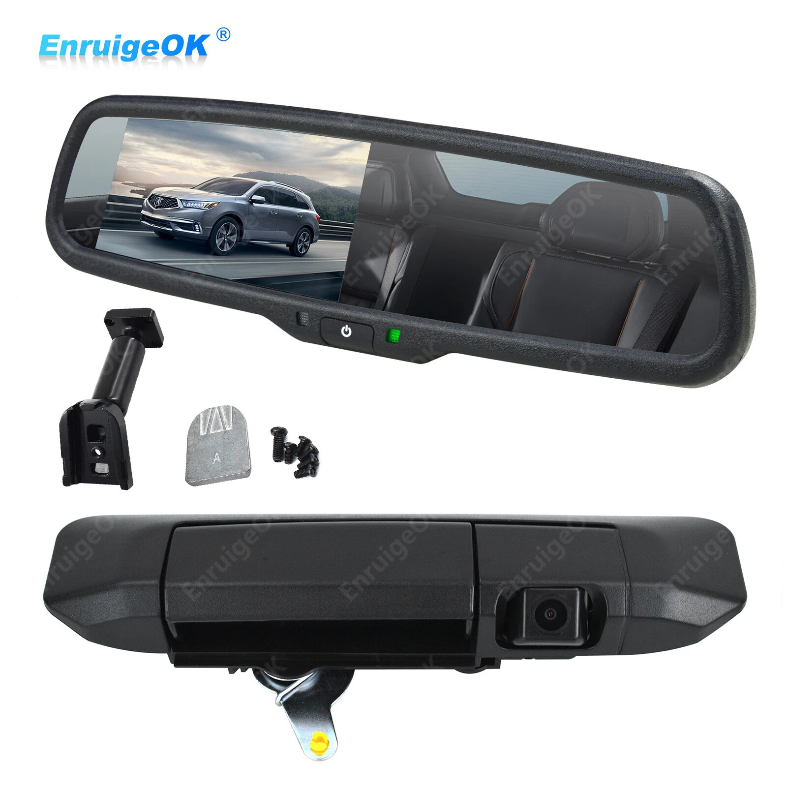 EnruigeOK For 2005-2015 Toyota Tacoma Rear View Mirror Monitor Tailgate ...