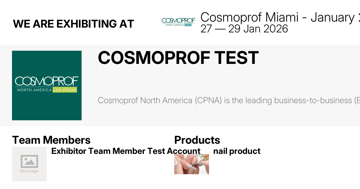 COSMOPROF TEST