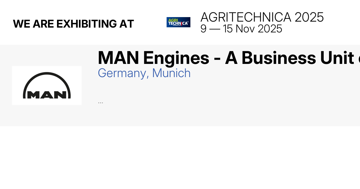 Man Engine Signage MAN Engines - A Business Unit of MAN Truck & Bus SE