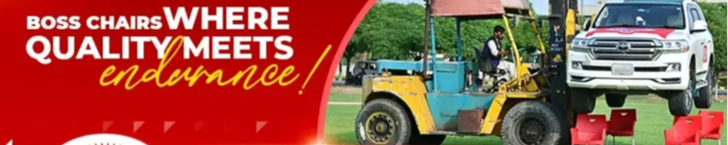 Boss Pakistan Showcases Chair Quality and Endurance with ‘Land Cruiser-on-Chairs’ Boss Pakistan Showcases Chair Quality and Endurance with ‘Land Cruiser-on-Chairs’