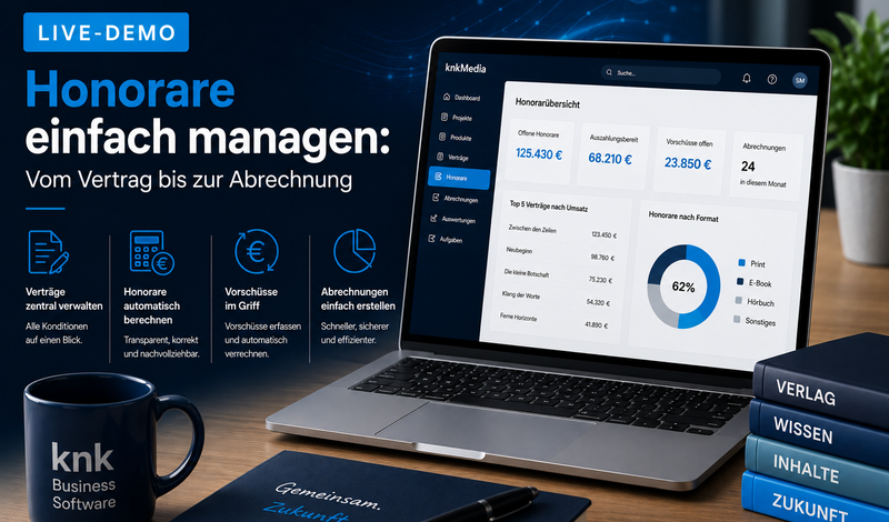 Honorare einfach managen: Vom Vertrag bis zur Abrechnung 2 - Live-Demo