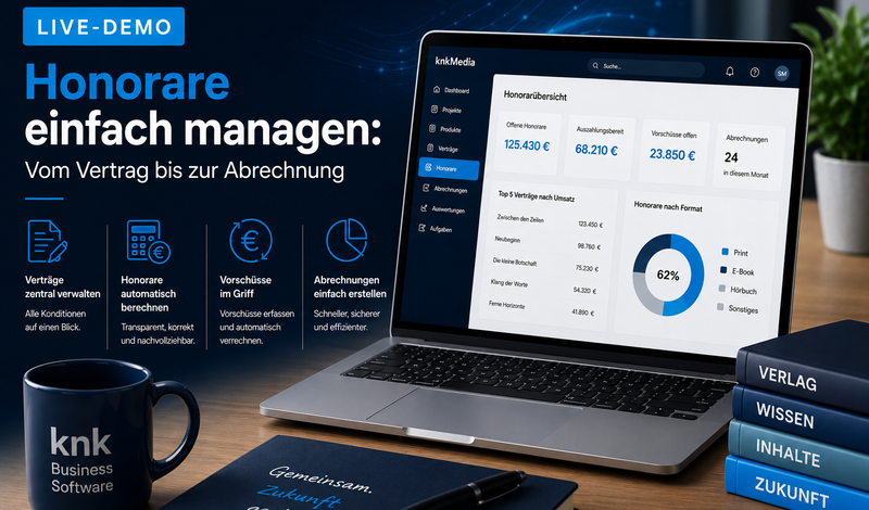 Honorare einfach managen: Vom Vertrag bis zur Abrechnung 4 - Live-Demo