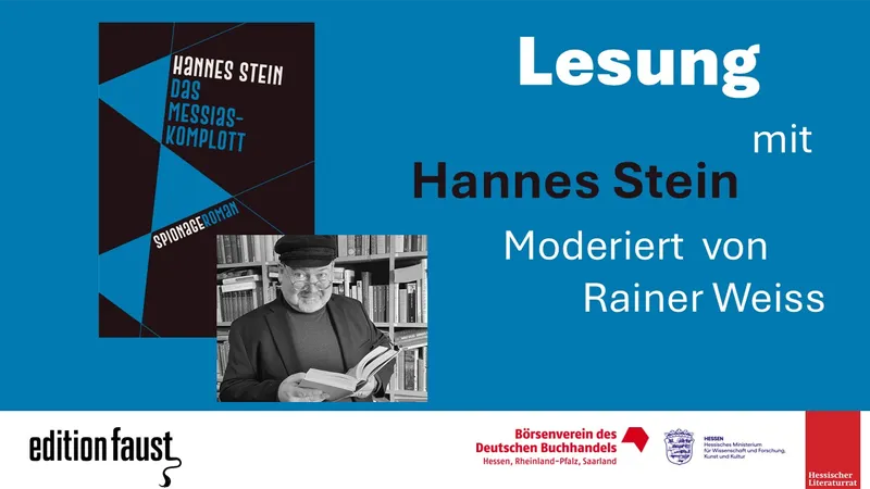 Autorenlesung mit Hannes Stein »Das Messiaskomplott« (Edition Faust)