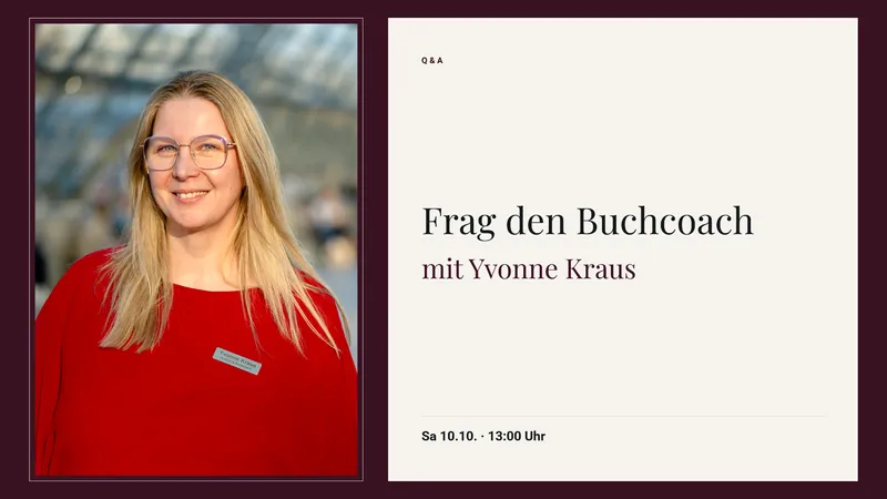 Frag den Buchcoach: Offene Fragerunde rund ums Buchschreiben