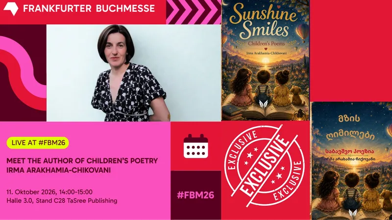 Meet the Author: Irma Arakhamia-Chikovani — Sunshine Smiles Premieres at FBM 2026