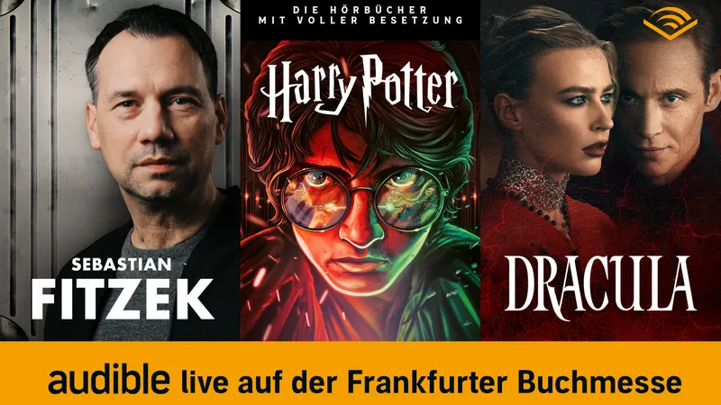 Sebastian Fitzek, Harry-Potter-Cast und weitere Star-Stimmen: Audible live auf der Buchmesse