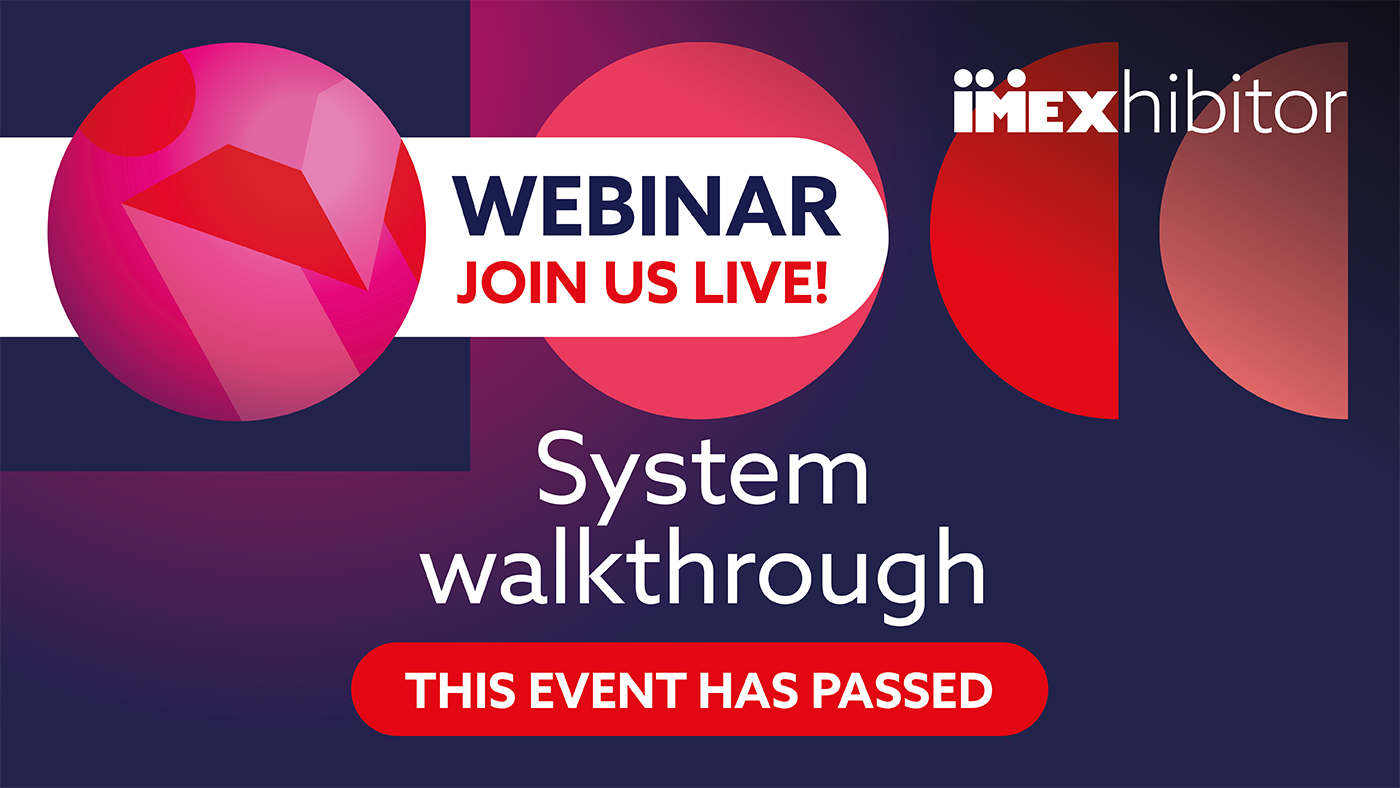 Branded webinar graphic for IMEX