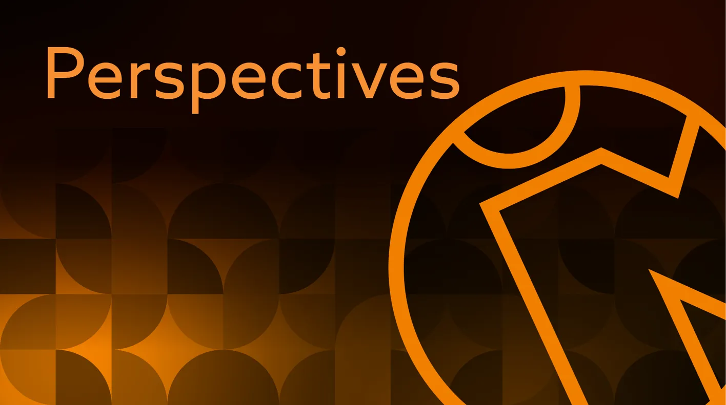 Branded graphic highlighting perspectives location 