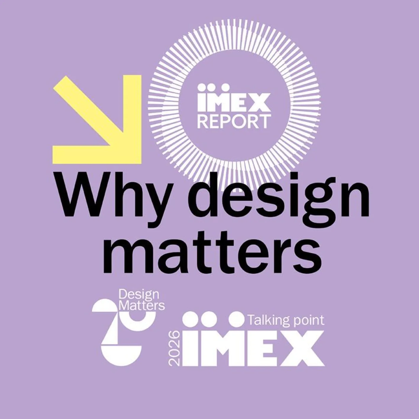 IMEX branded asset with the text "IMEX Report, why design matters" 