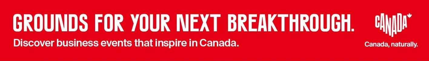 Canada web banner promoting their booth at IMEX