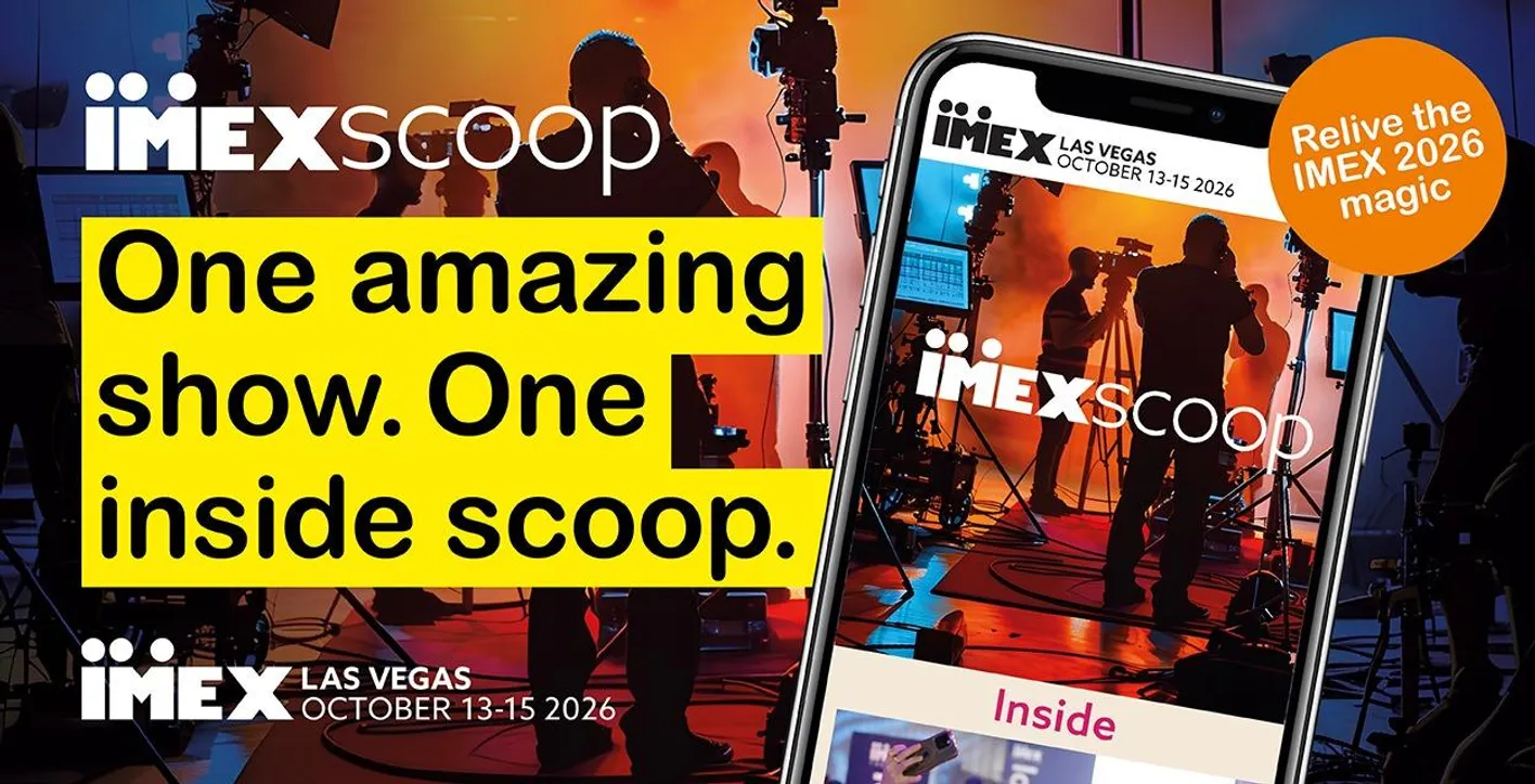 Branded graphic featuring a mobile screen and the text "relive the IMEX 2026 magic"