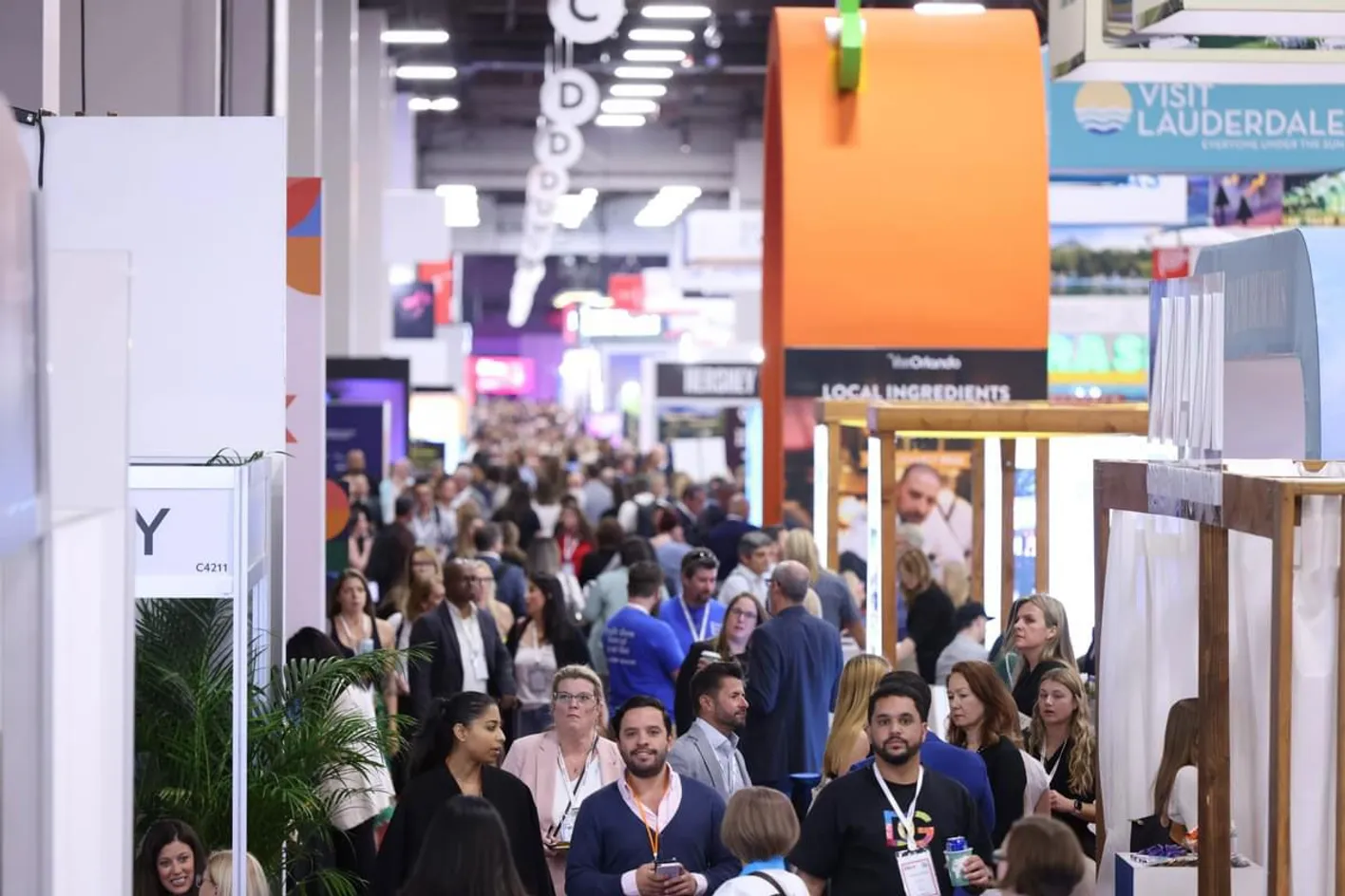 Bustling show floor during tradeshow
