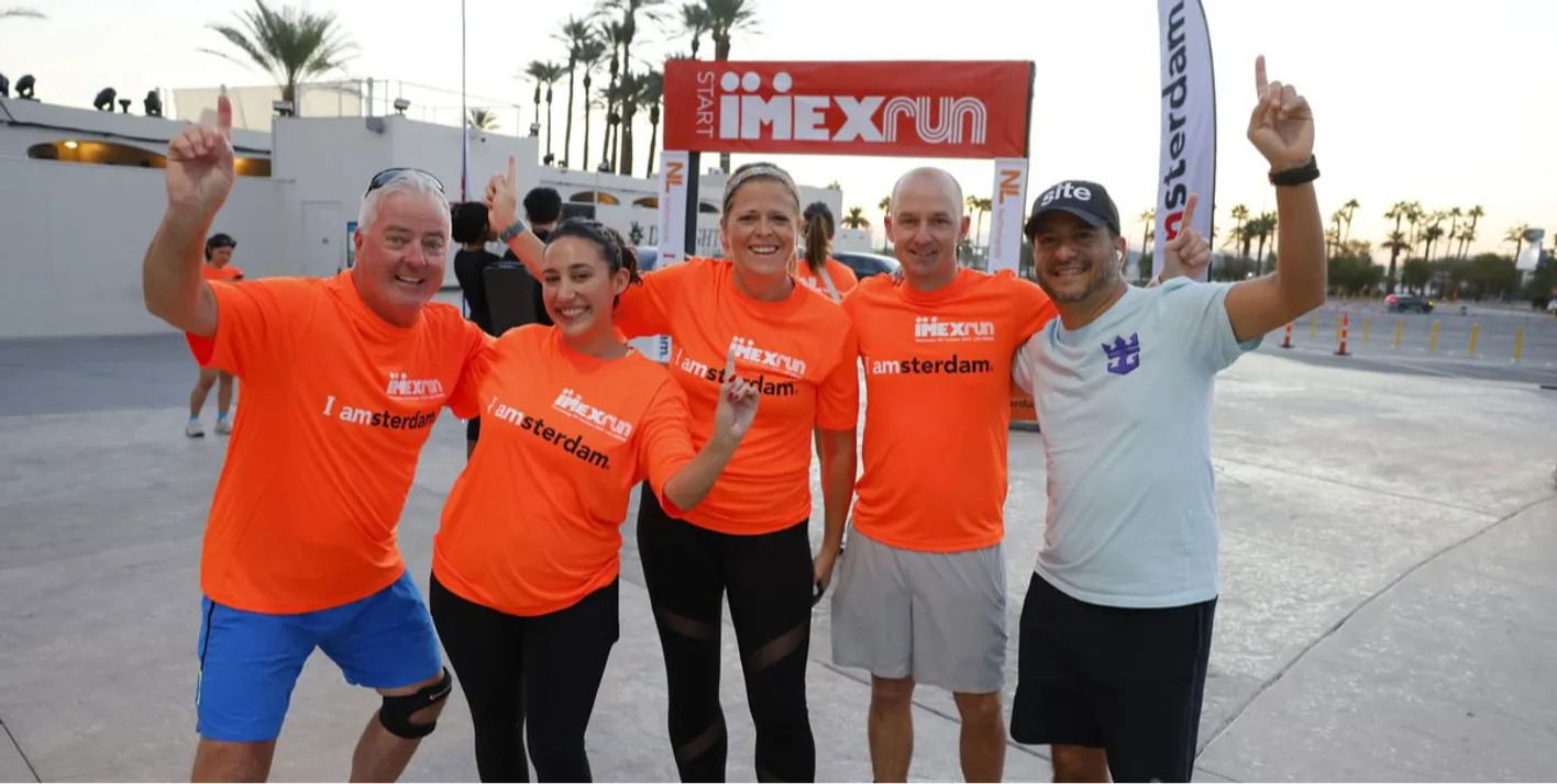 IMEX runners at the start line in Las Vegas