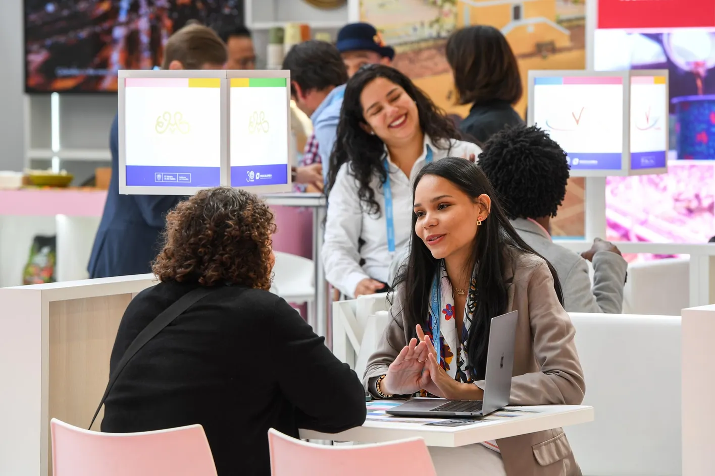 Buyer meeting face to face on the show floor