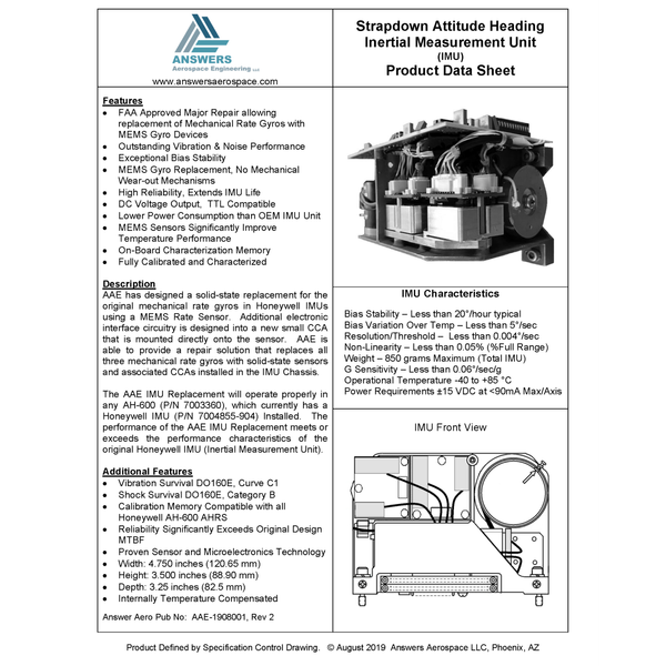 AHRS Computer (AH-600) Repair Capabilities