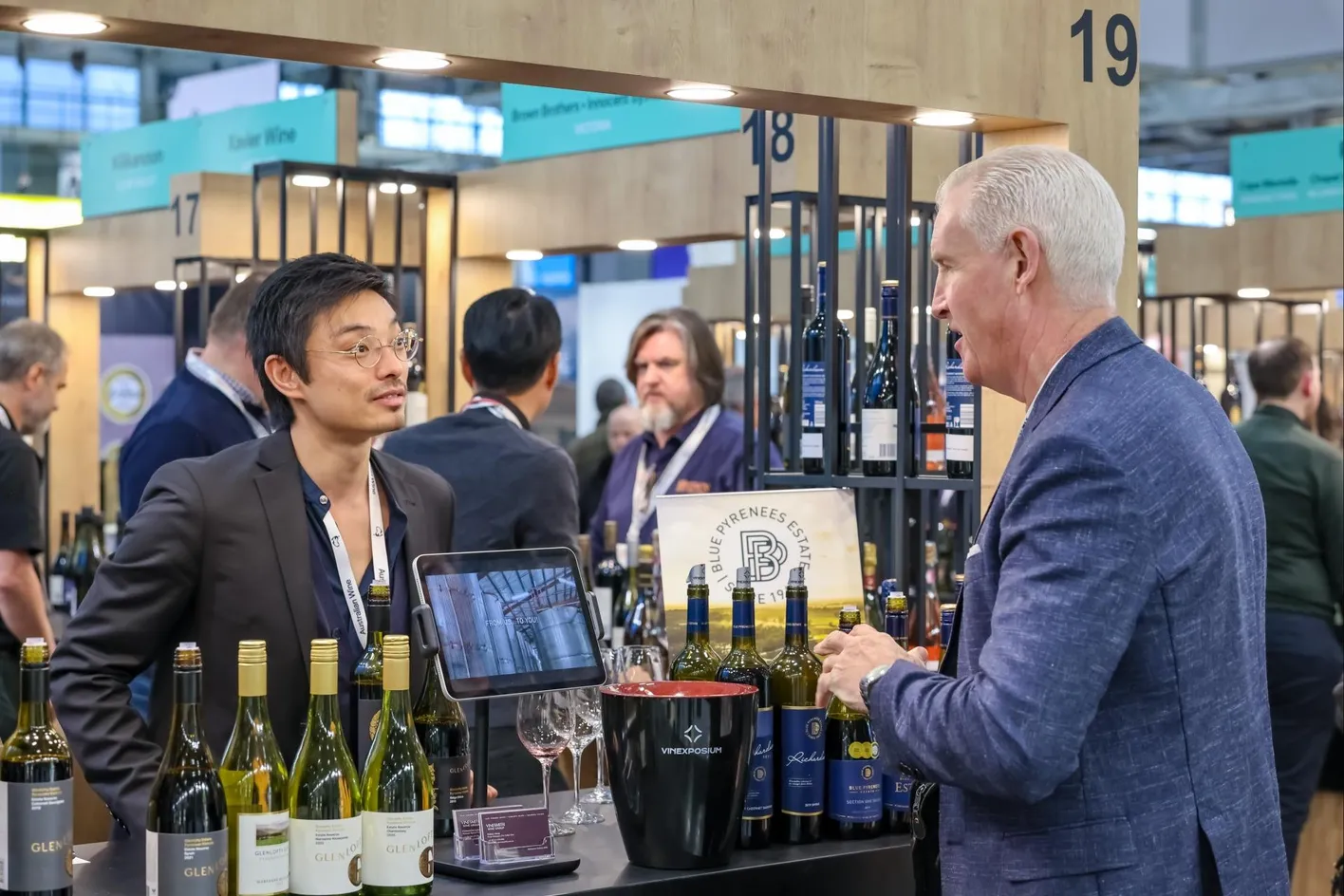 Buyers filling in their interests and personal profile before attending Wine Paris