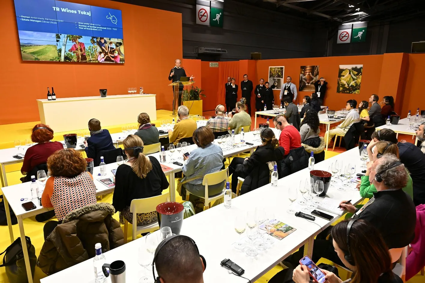 Participants attending a masterclass session at Wine Paris
