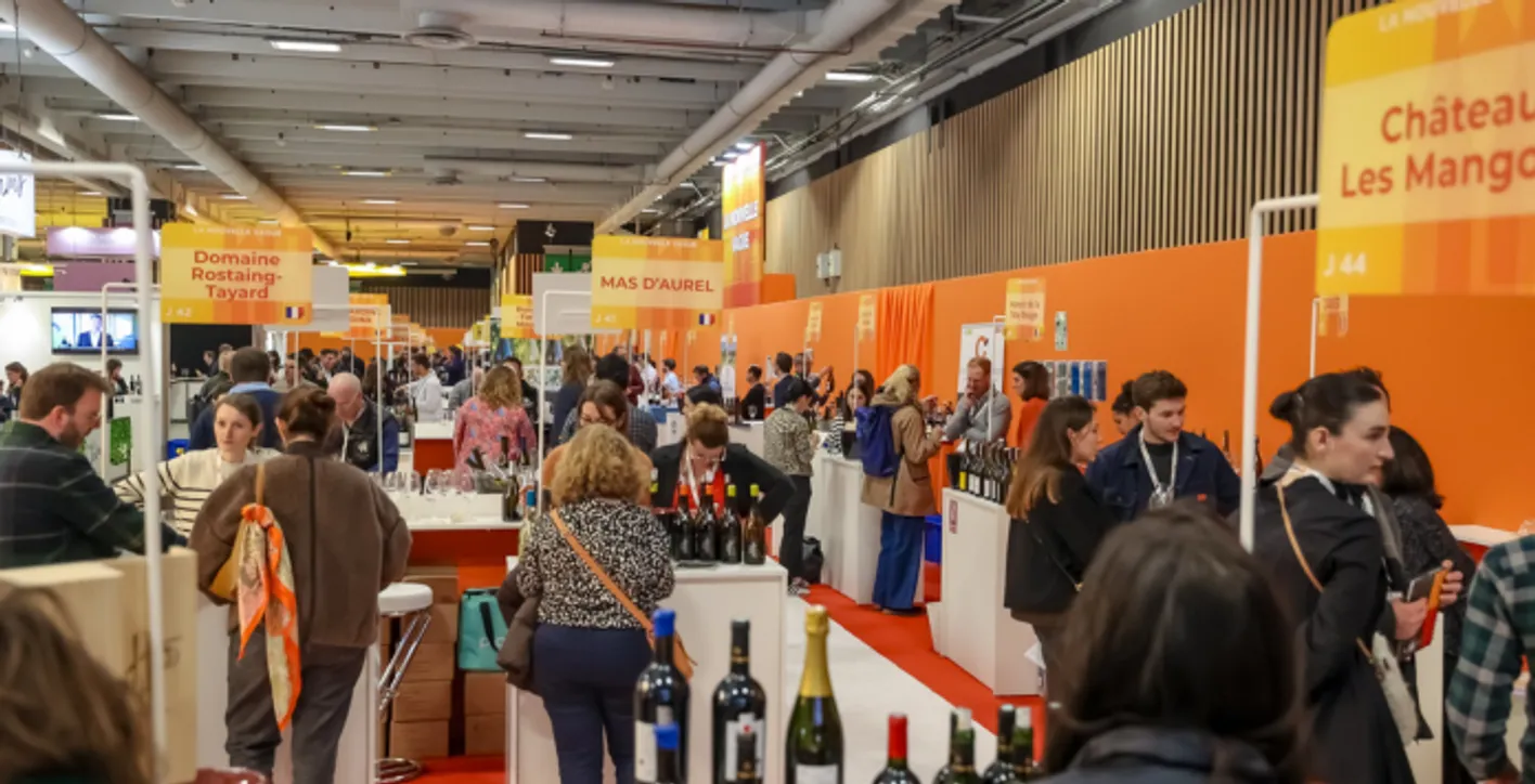Nouvelle Vague area with young winemakers presenting their wines