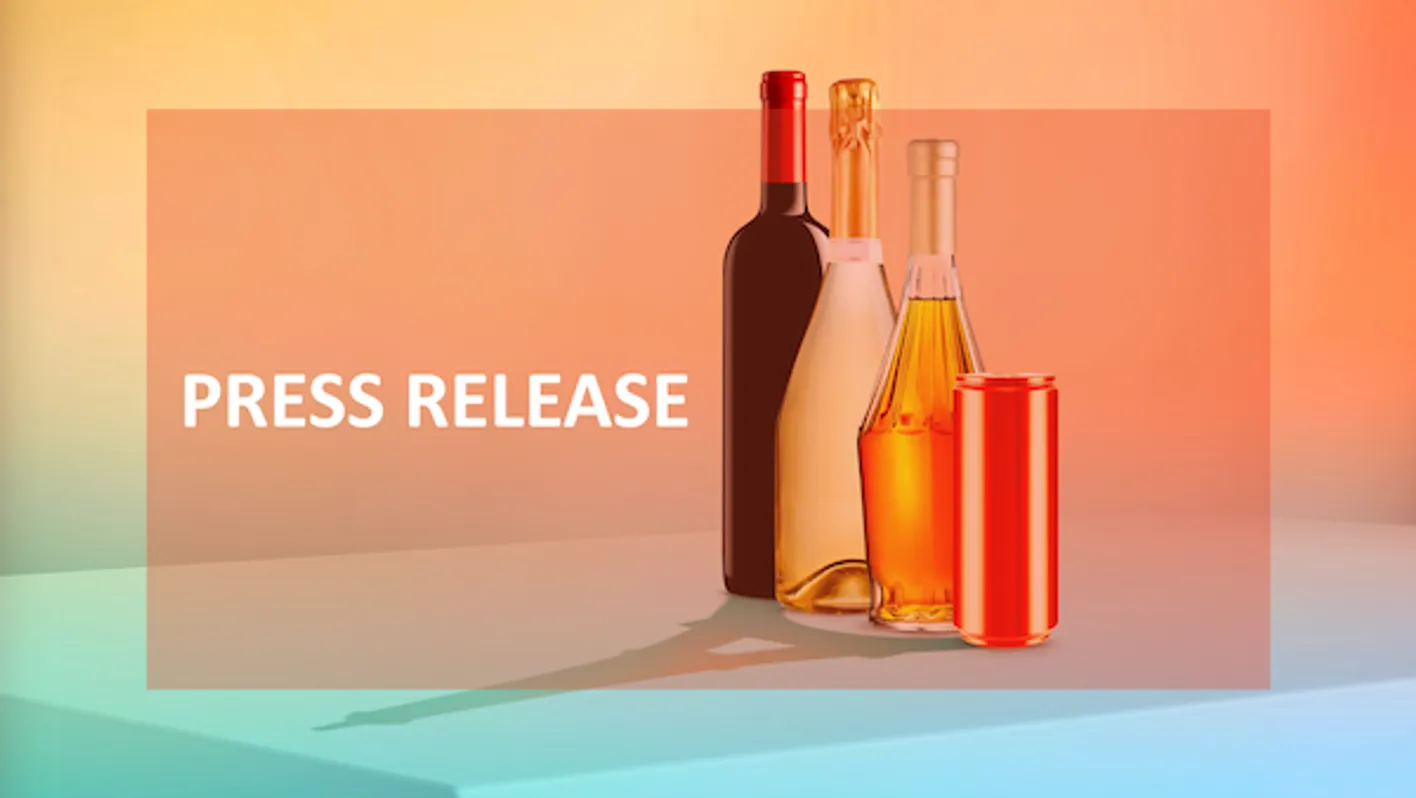 Press release cover image — wine and spirits bottles