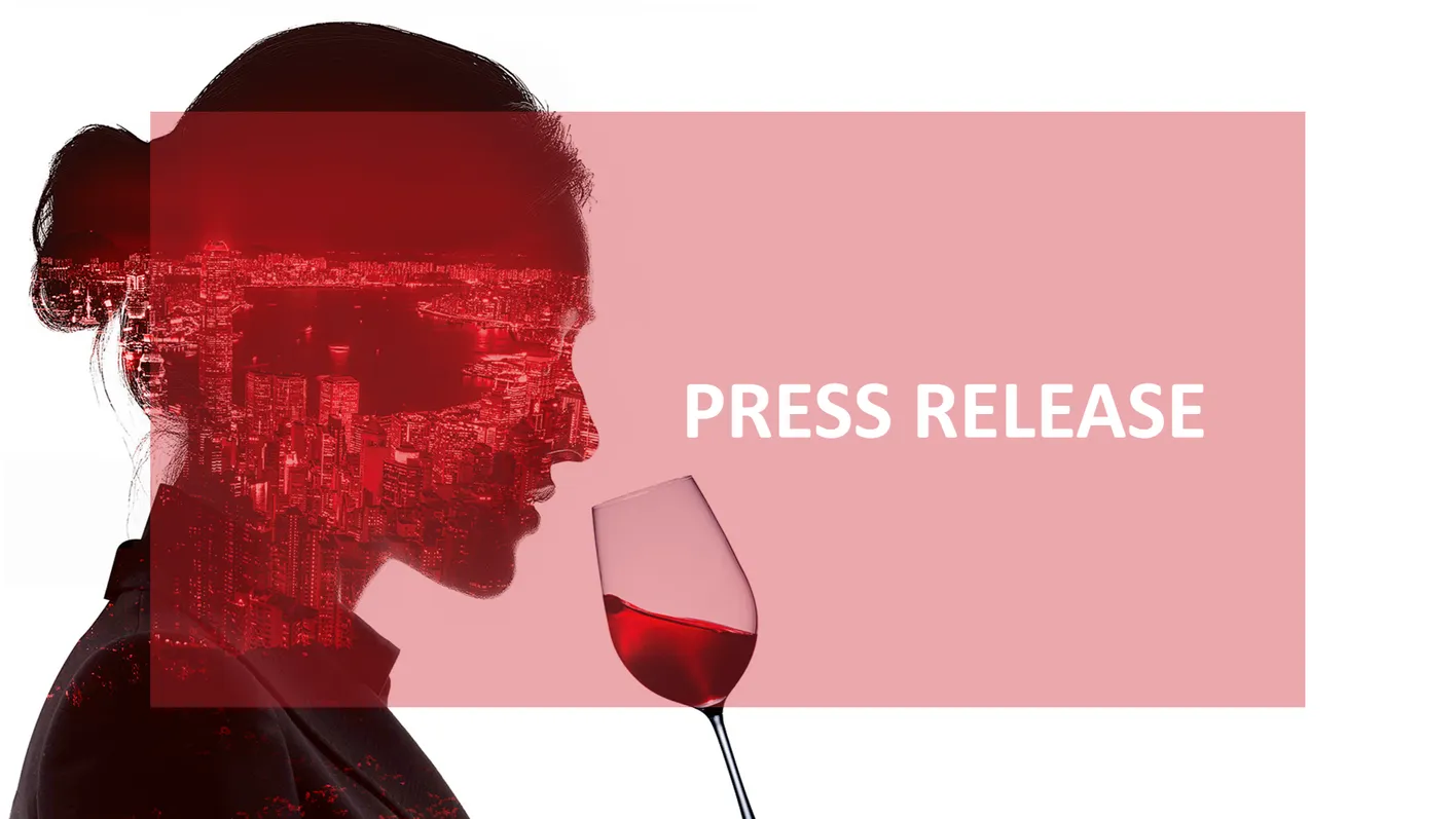 Key event visual of Vinexpo Asia Hong Kong 2026 representing a woman sipping a glass of red wine.