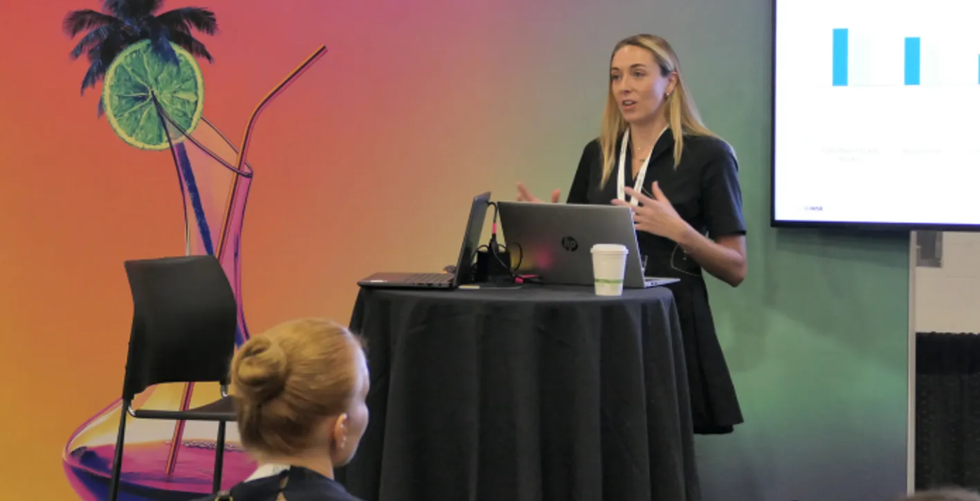 Koryn Ternes participates as a speaker for the IWSR at Vinexpo Americas 2026 in Miami.