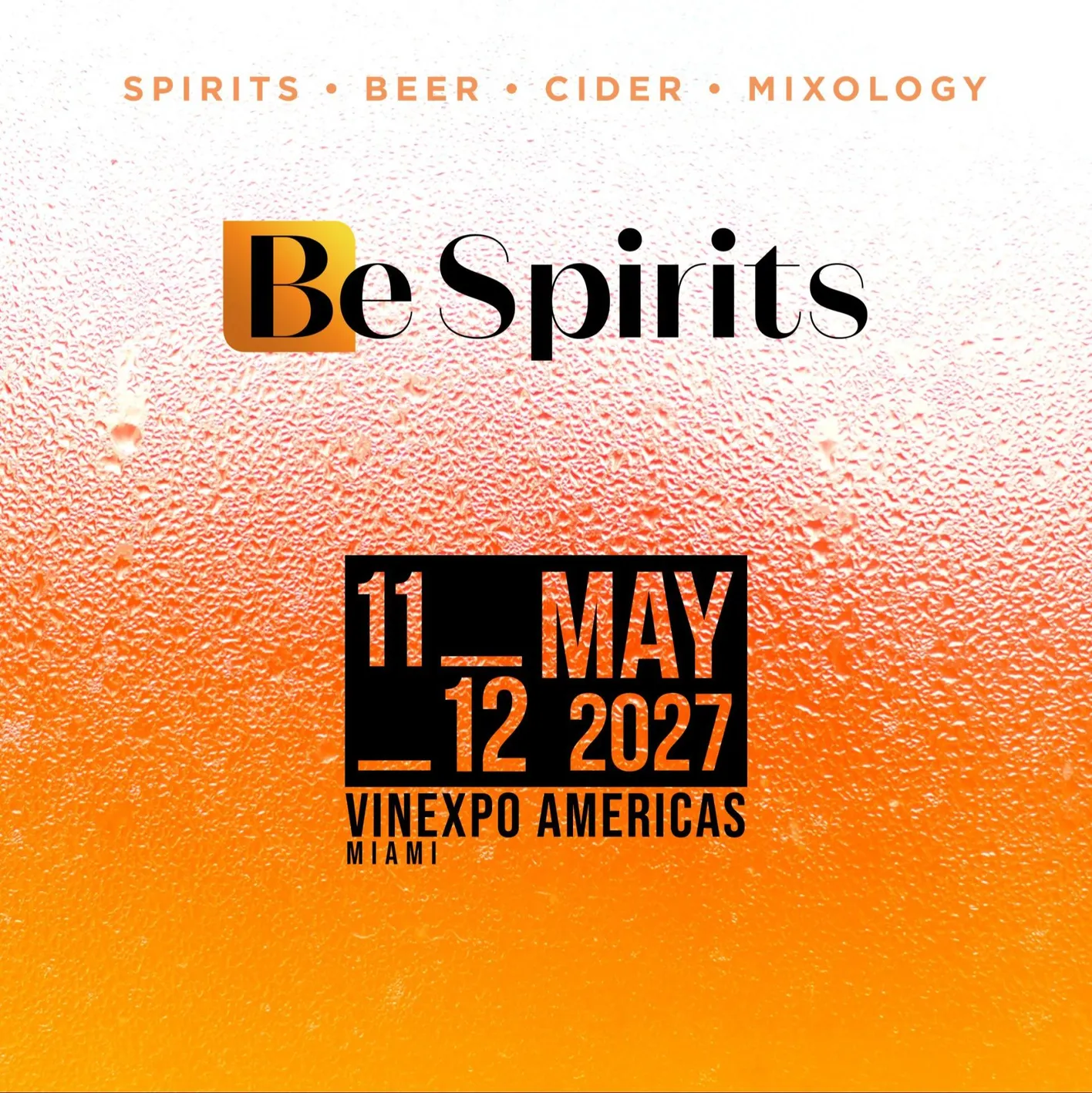 Poster of Be Spirits, event exclusively for spirits, low, beer, cider professionals.
