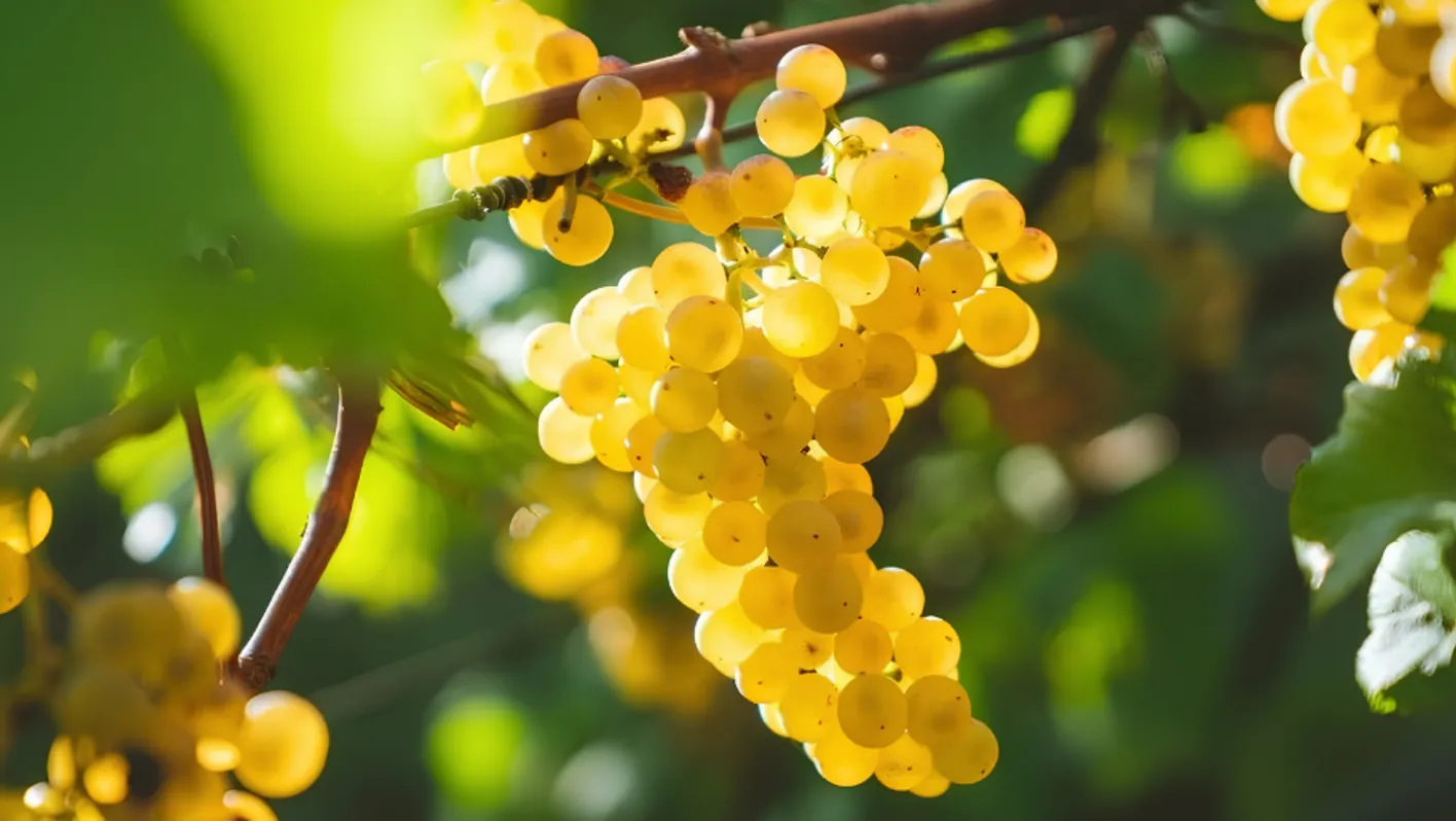 two wine producers walking in a vinyards