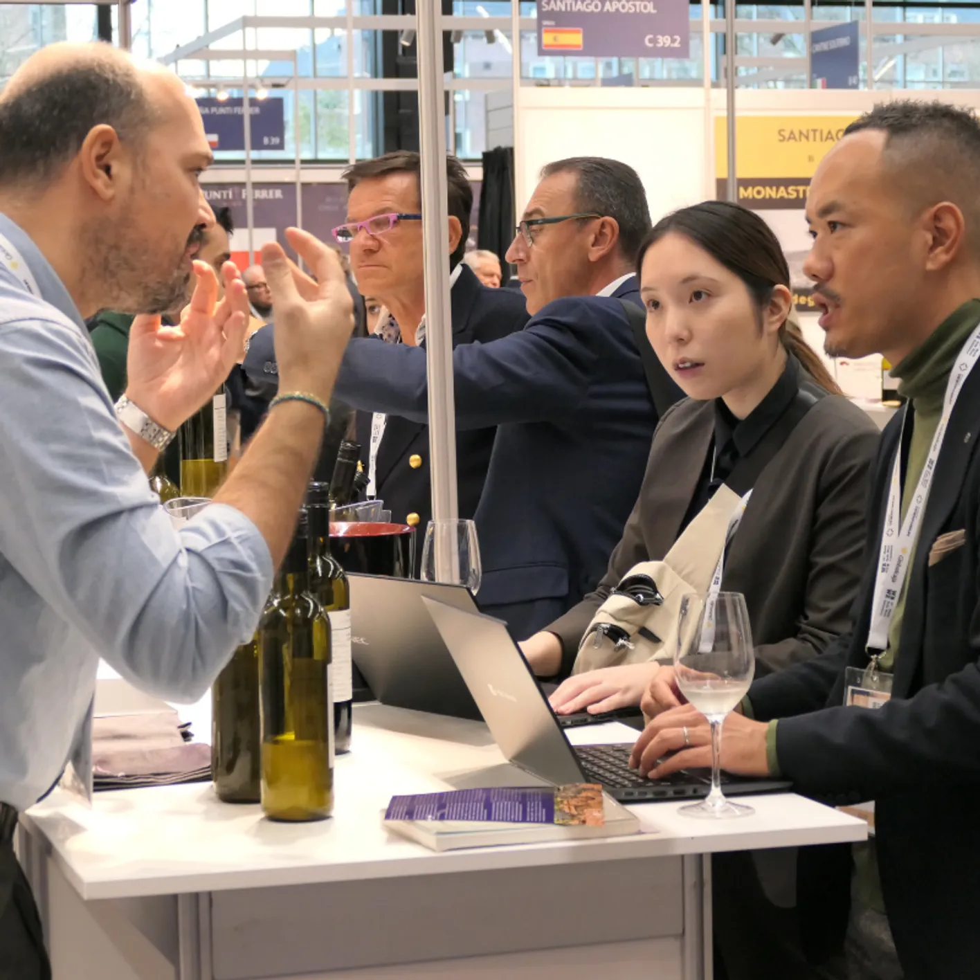 people talking business at wbwe
